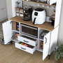Hanah Home Gabinete Multipropósito JE168 - 3257 Blanco y Nuez